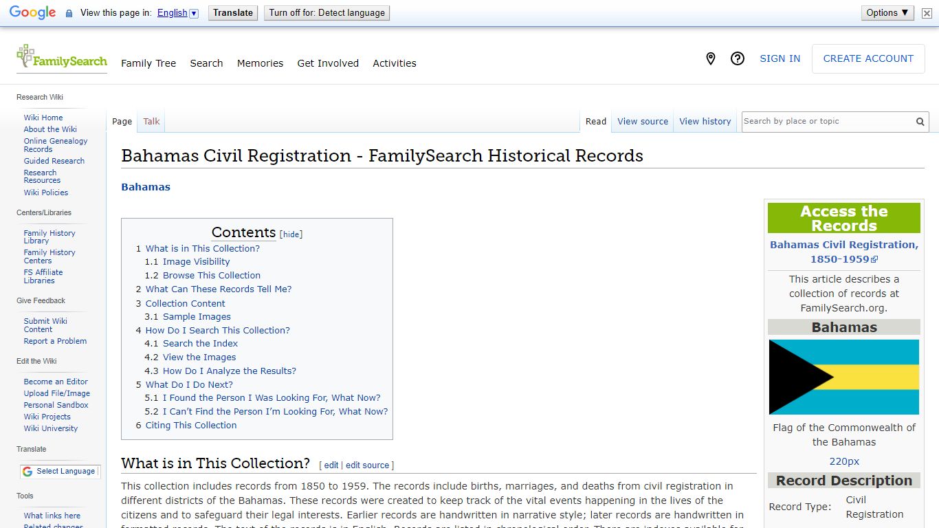 Bahamas Civil Registration - FamilySearch Historical Records